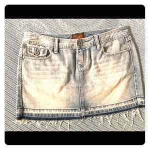 Vintage Retro Aeropostle light blue jean mini skirt